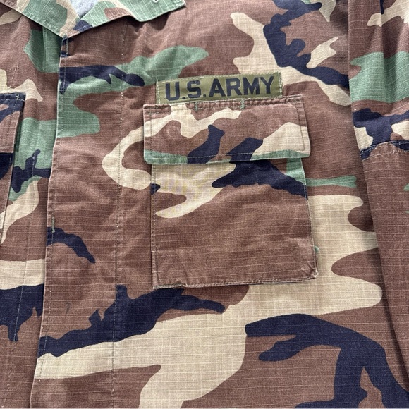 USGI Military BDU Mens Large M81 Woodland Combat Uniform Shirt Field Jacket Top - Picture 10 of 10
